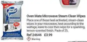 Lakeland Oven Mate Microwave Steam Clean Wipes offer