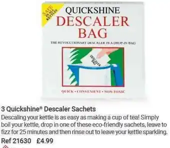 Lakeland 3 Quickshine Descaler Sachets offer