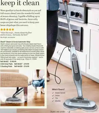 Lakeland Steam & Scrub Automatic Mop offer
