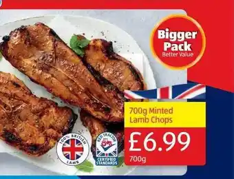 Aldi Minted lamb chops offer