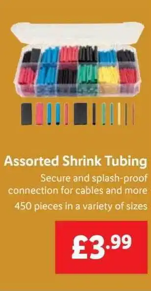 Lidl Assorted shrink tubing offer