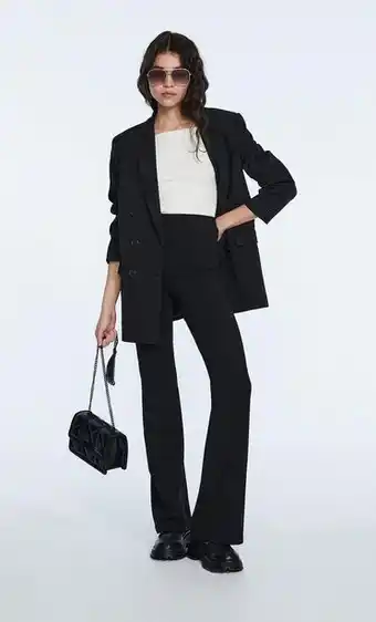 Stradivarius Plain knit flared trousers offer