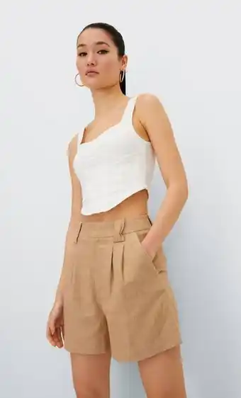 Stradivarius Rustic bermuda shorts with darts offer