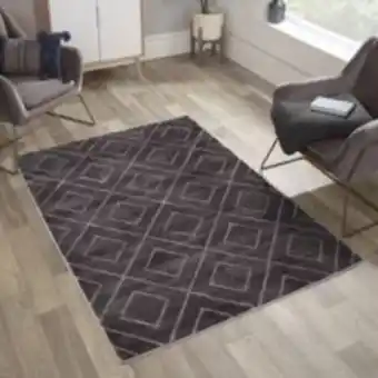 TK Maxx Grey diamond pattern rug 225x160cm offer