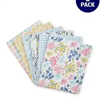 Aldi Secret garden fat quarters 6 pack offer