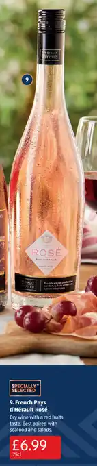 Aldi French Pays d'Herault Rose 75cl offer