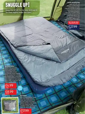 Aldi Double Sleeping Bag offer