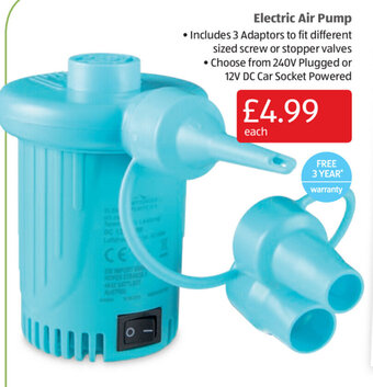 Aldi Electric Air Pump offer