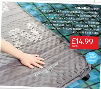 Aldi Self Inflating Mat offer