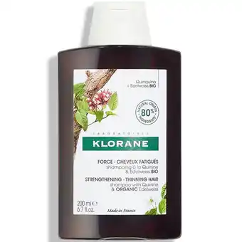 Lloyds Pharmacy Klorane quinine & edelweiss shampoo for thinning hair offer