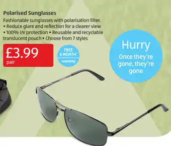 Aldi Polarised Sunglasses offer