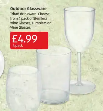 Aldi Outdoor Glassware offer