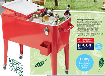 Aldi Rolling Party Cooler offer
