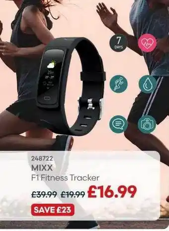 Robert Dyas Mixx f1 fitness tracker offer