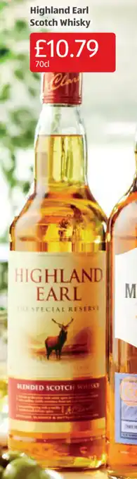 Aldi Highland Earl Scotch Whisky offer