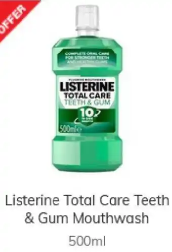 Morrisons Listerine Total Care Teeth & Gum Mouthwash 500ml offer