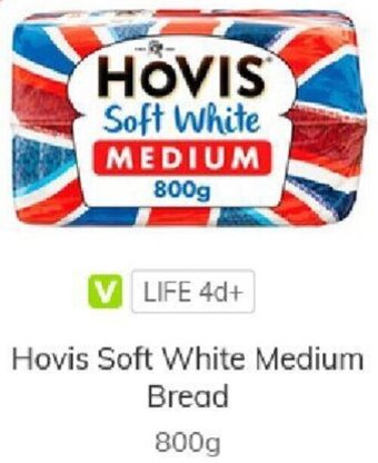 Morrisons Hovis Soft White Medium Bread 800g offer