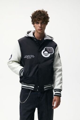 ZARA Contrast bomber jacket offer