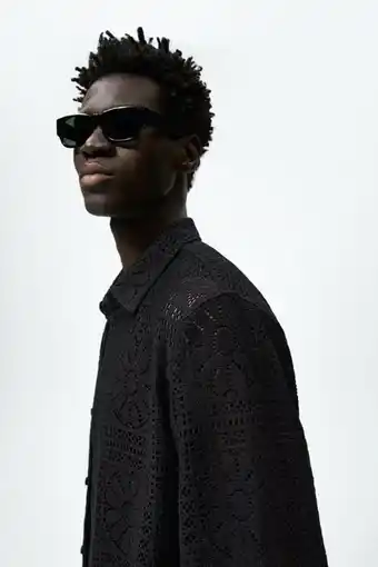 ZARA Textured crochet shirt offer