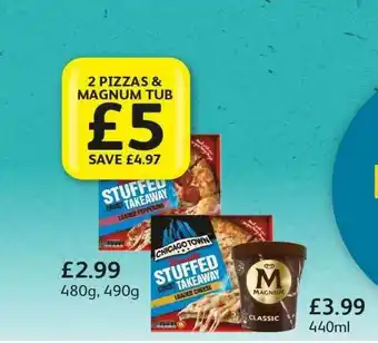 Londis 2 Pizzas & Magnum Tub offer