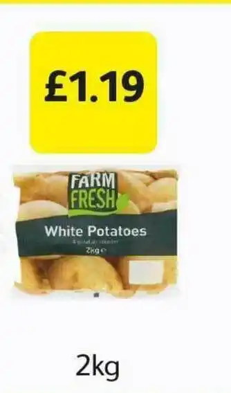 Farm Fresh White Potatoes 2kg