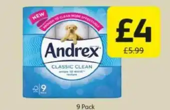 Londis Andrex Classic Clean 9 Pack offer