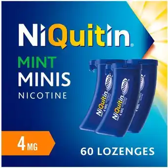 Lloyds Pharmacy Niquitin minis mint full strength 4 mg lozenges offer