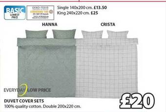 JYSK Duvet cover sets offer