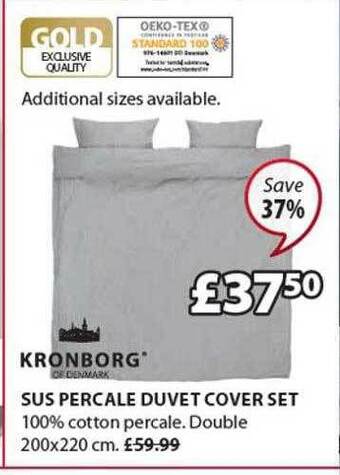 JYSK Sus percale duvet cover set offer
