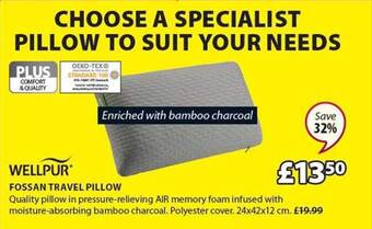 JYSK Fossan travel pillow offer