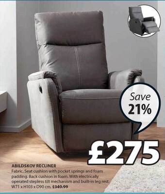 JYSK Abildskov recliner offer