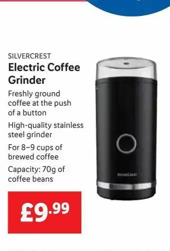 Lidl Silver crest electric coffee grinder offer