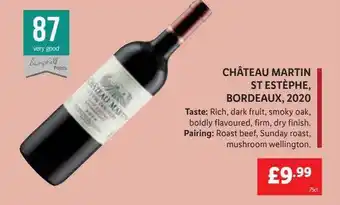 Lidl Château martin st estèphe bordeaux offer