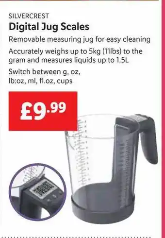 Lidl Silvercrest digital jug scales offer