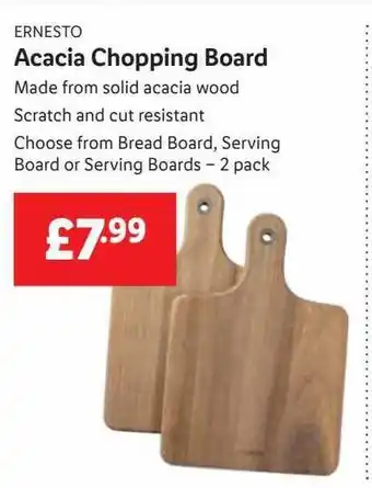 Lidl Ernesto acacia chopping board offer