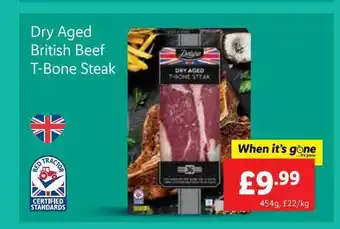 Lidl Dry aged british beef t-bone steak offer