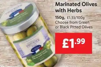 Lidl Mrinated olives with herbs offer