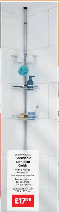 Lidl Estendable bathroom caddy offer