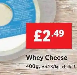 Lidl Whey cheese offer