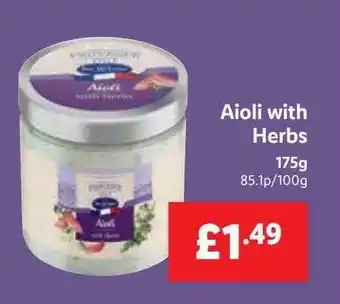Lidl Aioli with herbs offer