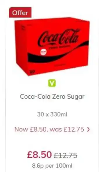 Coca-Cola Zero Sugar 30x330ml