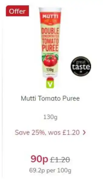Multi Tomato Puree 130g