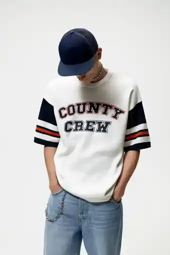 ZARA Knit t-shirt with stripes offer