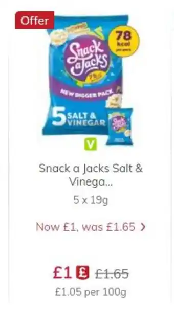Snack a Jack Salt & Vinegar 5x19g