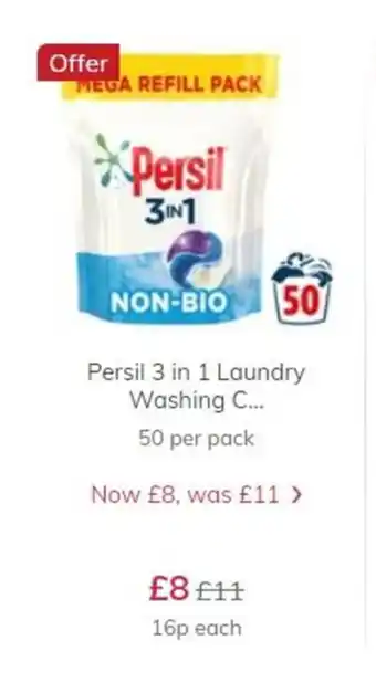 Ocado Persil 3 in 1 Laundry Washing offer
