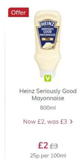 Heinz Seriously Good Mayonnaise 800ml