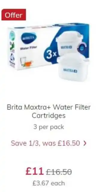 Brito Maxtra+ Water Filter Cartridges 3 per pack