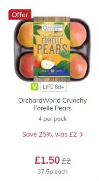 Orchard Crunchy Forelle Pears 4 per pack
