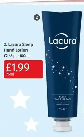 Aldi Lacura sleep hand lotion offer