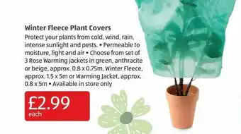 Aldi Winter fleece plant covers offer